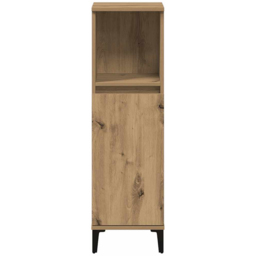 vidaXL Single Door Single Shelf Artisanal Oak Bathroom Cabinet - Size: 100 x 30 x 30cm - Brown - Wilko - thumbnail 4