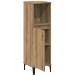 vidaXL Single Door Single Shelf Artisanal Oak Bathroom Cabinet - Size: 100 x 30 x 30cm - Brown - Wilko - thumbnail 5