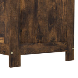 HOMCOM Rustic Brown Storage Chest and Bench - Size: 48 x 40 x 76cm - Wilko - thumbnail 4