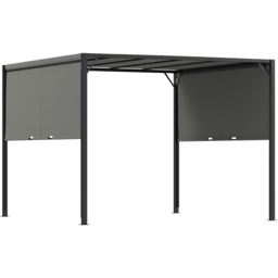 Outsunny 3 x 3m Grey Metal Pergola Gazebo - Wilko - thumbnail 3