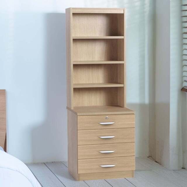 R White Cabinets 4 Drawer 4 Shelf Brown Chest of Drawers - Wilko - image 1