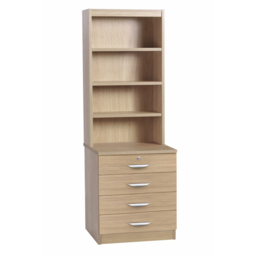 R White Cabinets 4 Drawer 4 Shelf Brown Chest of Drawers - Wilko - thumbnail 3