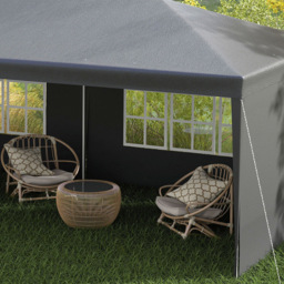 Outsunny 6 x 3m Dark Grey Party Tent with Windows and Side Panels - Size: 3 x 6m - Wilko - thumbnail 4