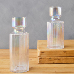 Premier Housewares Breamo Vase Large - Size: 11 x 11 x 32cm - Clear - Wilko - thumbnail 3