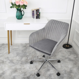 Briseis Grey Adjustable Swivel Office Chair - Size: 91 x 59 x 62cm - Home Garden Direct - Wilko - thumbnail 6