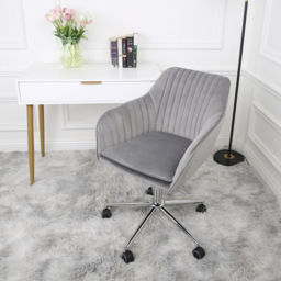 Briseis Grey Adjustable Swivel Office Chair - Size: 91 x 59 x 62cm - Home Garden Direct - Wilko - thumbnail 4