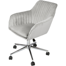 Briseis Grey Adjustable Swivel Office Chair - Size: 91 x 59 x 62cm - Home Garden Direct - Wilko - thumbnail 3