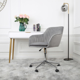 Briseis Grey Adjustable Swivel Office Chair - Size: 91 x 59 x 62cm - Home Garden Direct - Wilko - thumbnail 5