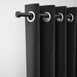 Rothley 71-120cm Matt Black Extendable Stud Finials Curtain Pole - Wilko - thumbnail 3