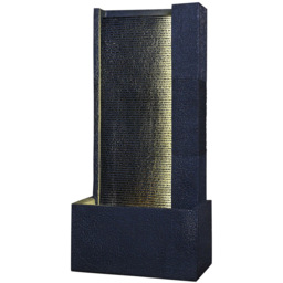 Textured Ripple Wall Water Feature - Grey - Ornate Collection - Wilko - thumbnail 4