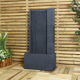 Textured Ripple Wall Water Feature - Grey - Ornate Collection - Wilko - thumbnail 7