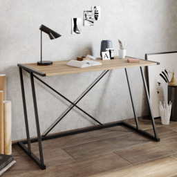 Decorotika Anemon Walnut and Black White Computer Desk - Size: 75 x 120 x 60cm - Multi - Wilko - thumbnail 5