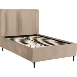 Seconique Maine Double Taupe Velvet Fabric Bed Frame - Wilko - thumbnail 3