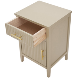 Monti Single Door Single Drawer Clay Bedside Table - Cream - Wilko - thumbnail 6