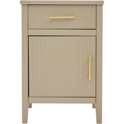 Monti Single Door Single Drawer Clay Bedside Table - Cream - Wilko - thumbnail 4