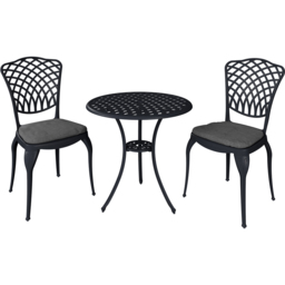 Charles Bentley Cast Aluminium 2 Seater Bistro Set Grey - Wilko - thumbnail 3