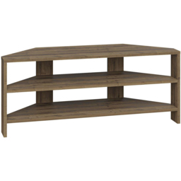 Decortie Thales 2 Shelf Dark Oak Effect Corner Modern TV Unit - Size: 45 x 110 x 36cm - Brown - Wilko - thumbnail 3