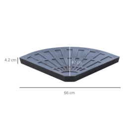 Outsunny 2 Piece Parasol Base - Size: 42 x 47 x 66cm - Black - Wilko - thumbnail 7