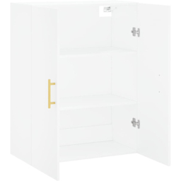 vidaXL 2 Door White Wall Mounted Slim Storage Cabinet - Size: 90 x 69.5 x 34cm - Wilko - thumbnail 5