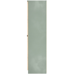 Crowndale Bora 2 Door 6 Shelf Gold Oak and Reed Green Triple Wardrobe - Wilko - thumbnail 4