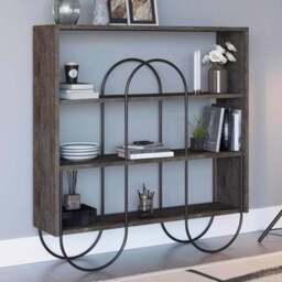 FWStyle Norfolk 3 Tier Dark Coffee Oak Display Unit Sideboard - Size: 99 x 97 x 25cm - Brown - Wilko