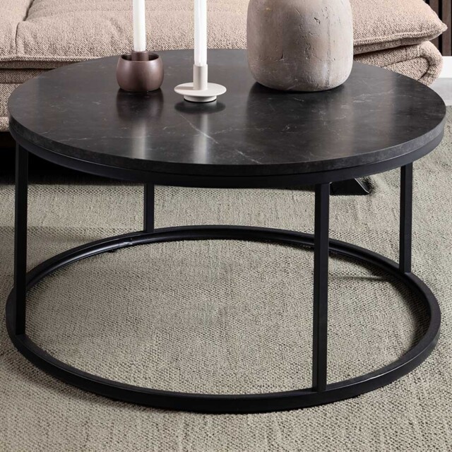 Florence Spiro Black Marble Melamine Coffee Table - Furniture To Go - Wilko - image 1