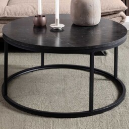 Florence Spiro Black Marble Melamine Coffee Table - Furniture To Go - Wilko