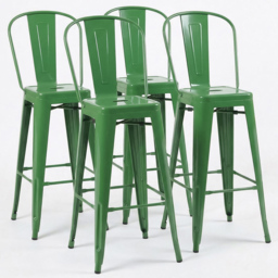 FWStyle Green Gloss Metal Bar Chair 4 Pack - Size: Set of 4 - Wilko - thumbnail 5