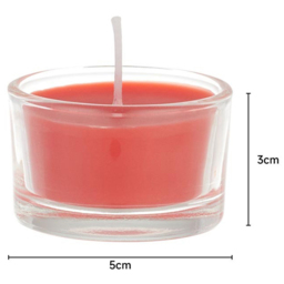 H&O Direct Red Vegetable Wax Scented Candle 6 Pack - Size: 3 x 5 x 5cm - Wilko - thumbnail 4