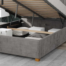 Aspire Hepburn Super King Silver Firenze Velour Ottoman Bed - Aspire Beds - Wilko - thumbnail 4