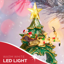 The Christmas Workshop Warm White LED Xmas Tree with Santa Light Up Snow Globe 26cm - Size: 26 x 16.3 x 9.7cm - Multi - Wilko - thumbnail 7
