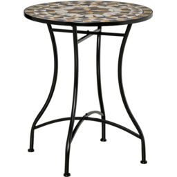 Outsunny Mosaic Round Bistro Table Grey - Size: 71 x 60 x 60cm - Wilko - thumbnail 3