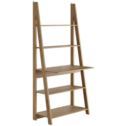 Tiva 5 Shelf Oak Ladder Desk - Size: 1754 x 840 x 500cm - Brown - LPD Home - Wilko - thumbnail 3