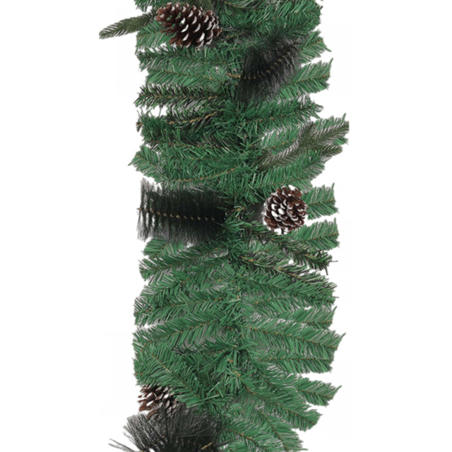 Groundlevel Pine Cones Festive Christmas Garland - Size: 270 x 20 x 10cm - Green - Wilko - image 1