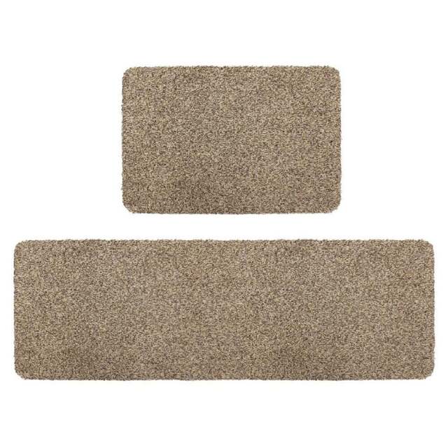 JVL Tanami Beige Barrier Doormat and Runner Set of 2 - Size: 50 x 75cm - Cream - JVL Homewares - Wilko - image 1