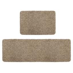 JVL Tanami Beige Barrier Doormat and Runner Set of 2 - Size: 50 x 75cm - Cream - JVL Homewares - Wilko - thumbnail 1