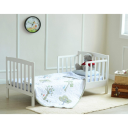 Montana Toddler Wooden Bed Frame with Mattress - Size: 65 x 78.5 x 147cm - White - MCC - Wilko - thumbnail 4
