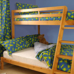 Brooklyn Triple Sleeper Caramel Wooden Bunk Bed - Size: Single + Small Double - Cream - Wilko - thumbnail 3