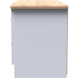 Crowndale Sussex 4 Drawer White Ash and Bardolino Oak Large Chest of Drawers Ready Assembled - Wilko - thumbnail 5
