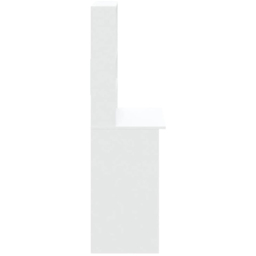 vidaXL 4 Shelf Study Desk White - Size: 148 x 102 x 45cm - Wilko - thumbnail 6