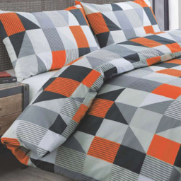 Velosso Jazz King Size Orange Duvet Set - Serene - Wilko - thumbnail 3