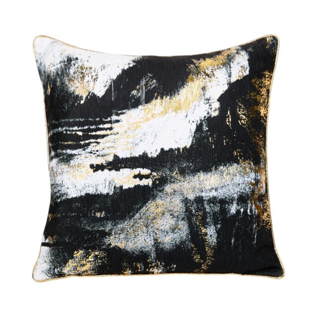 Octavia Abstract Square Cushion Black - Divante - Wilko - image 1