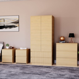VIDA DESIGNS Denver Pine 4 Piece Bedroom Furniture Set - Wilko - thumbnail 1