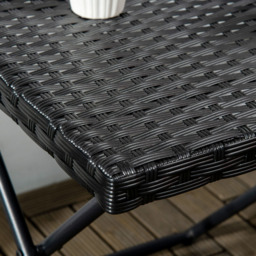 Outsunny Square Folding Rattan Table - Size: 43 x 9 x 55cm - Black - Wilko - thumbnail 5