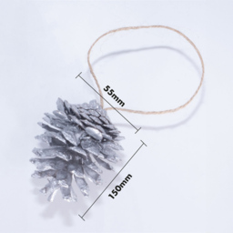 St Helens Silver Hanging Pine Cone Decoration 6 Pack - Wilko - thumbnail 7