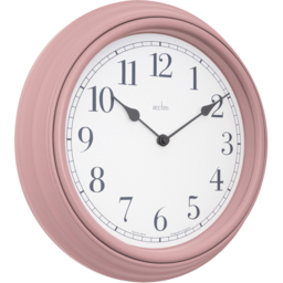 Acctim Devonshire Dusty Rose Wall Clock - Size: 27.8 x 27.8 x 4.2cm - Pink - Wilko - thumbnail 4