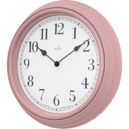 Acctim Devonshire Dusty Rose Wall Clock - Size: 27.8 x 27.8 x 4.2cm - Pink - Wilko - thumbnail 3