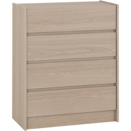 Seconique Paris 4 Drawer Smoked Ash Effect Chest of Drawers - Brown - Wilko - thumbnail 3