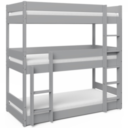 Home Detail Kennedy White Wooden Triple Bunk Bed - Size: Single - Grey - Wilko - thumbnail 3
