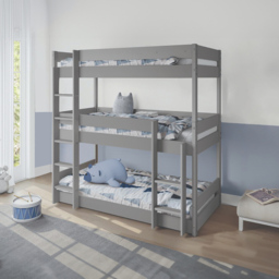 Home Detail Kennedy White Wooden Triple Bunk Bed - Size: Single - Grey - Wilko - thumbnail 7